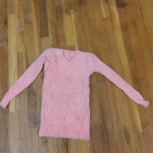 Pink eyelash sweater NWOT